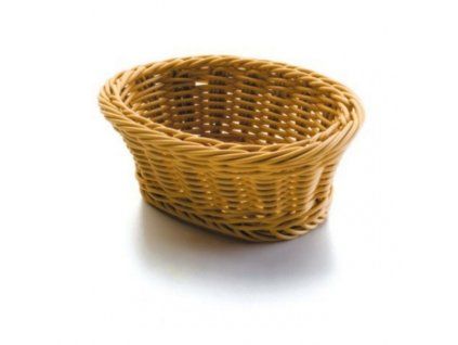 kosik na pecivo polypropylen ovalny svetly 280 x 160 x 85 mm