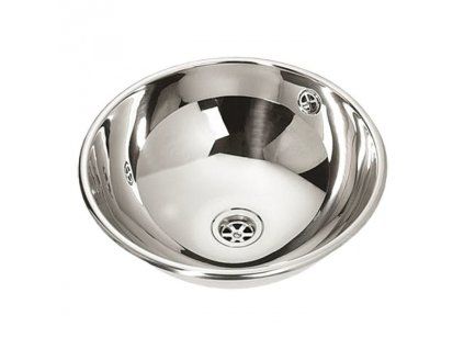 nerezove zapustne umyvadlo sanela slun 45 s prepadem pr 360 mm