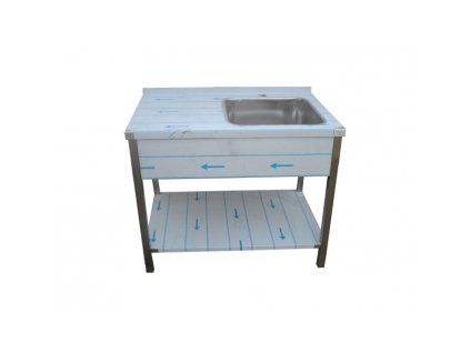 nerezovy stul myci s drezem a polici 1400 x 700 x 900 mm drez 500 x 500 x 300 mm