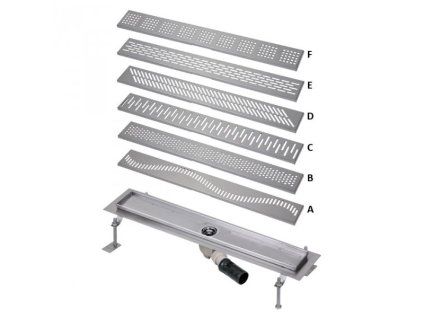 nerezovy koupelnovy zlabek sanela slkn 17ax slkn 17fx do prostoru delka 850 mm