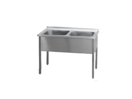 dvoudrez nerezovy lisovany 1400 x 600 x 900 mm rozmer drezu 2 x 500 x 500 x 300 mm zdarma sifon dvoudrezovy