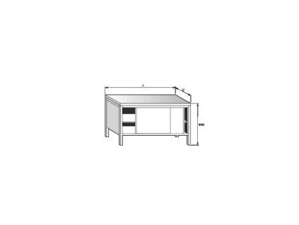 stolova nastavba nerezova skrinova posuvna dvirka rozmer s x h x v 1200 x 300 x 650 mm