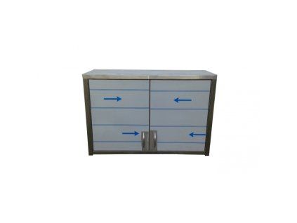 zavesna nerezova skrinka uzavrena pantova dvirka rozmer s x h x v 700 x 300 x 600 mm