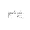 myci stul dvoudrezovy s pracovni plochou a zasuvkovym boxem rozmery sxhxv 1800 x 700 x 900 mm drez 500 x 500 x 250 mm