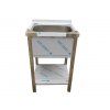nerezovy drez s polici 600 x 600 x 900 mm drez 500 x 400 x 250 mm zdarma sifon