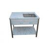 nerezovy stul myci s drezem a polici 1400 x 600 x 900 mm drez 400 x 400 x 250 mm