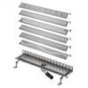 nerezovy koupelnovy zlabek sanela slkn 06ax slkn 06fx delka 750 mm ke stene