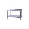 nerezovy pracovni stul s polici 1700 x 600 x 900 mm
